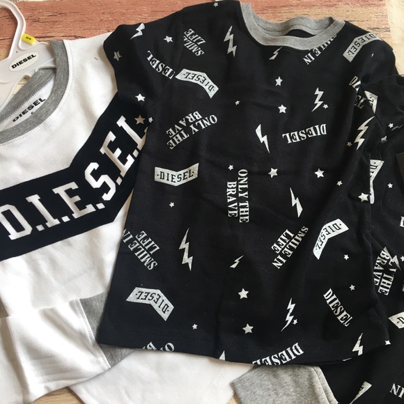 DIESEL | Boys 3 Piece Logo Print Pajama Set NWT - Picture 4 of 5